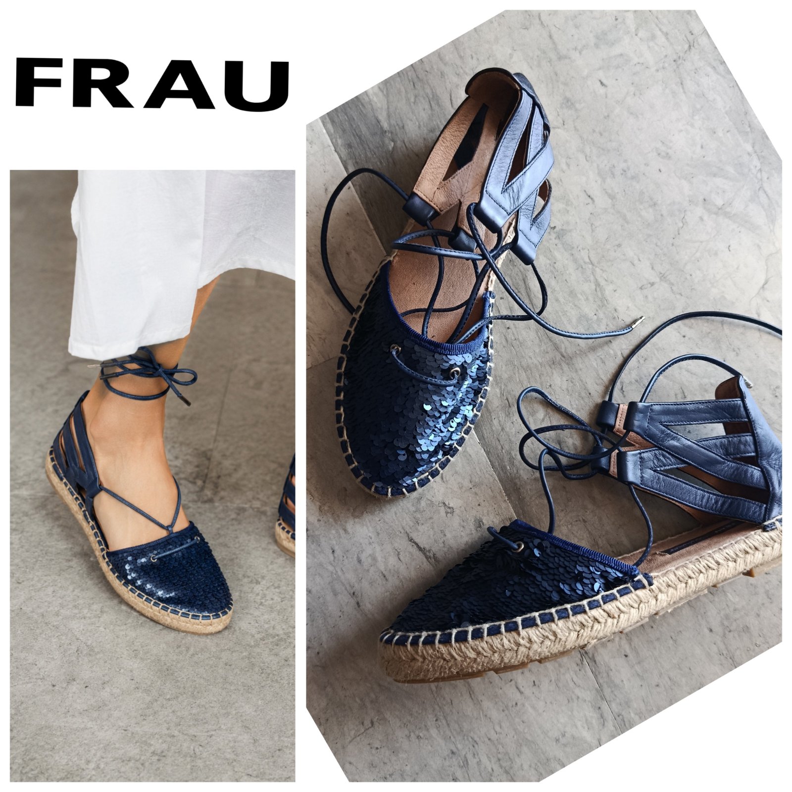 Profitez -20% code sifek20 Des espadrilles plates à lacets Frau p.37