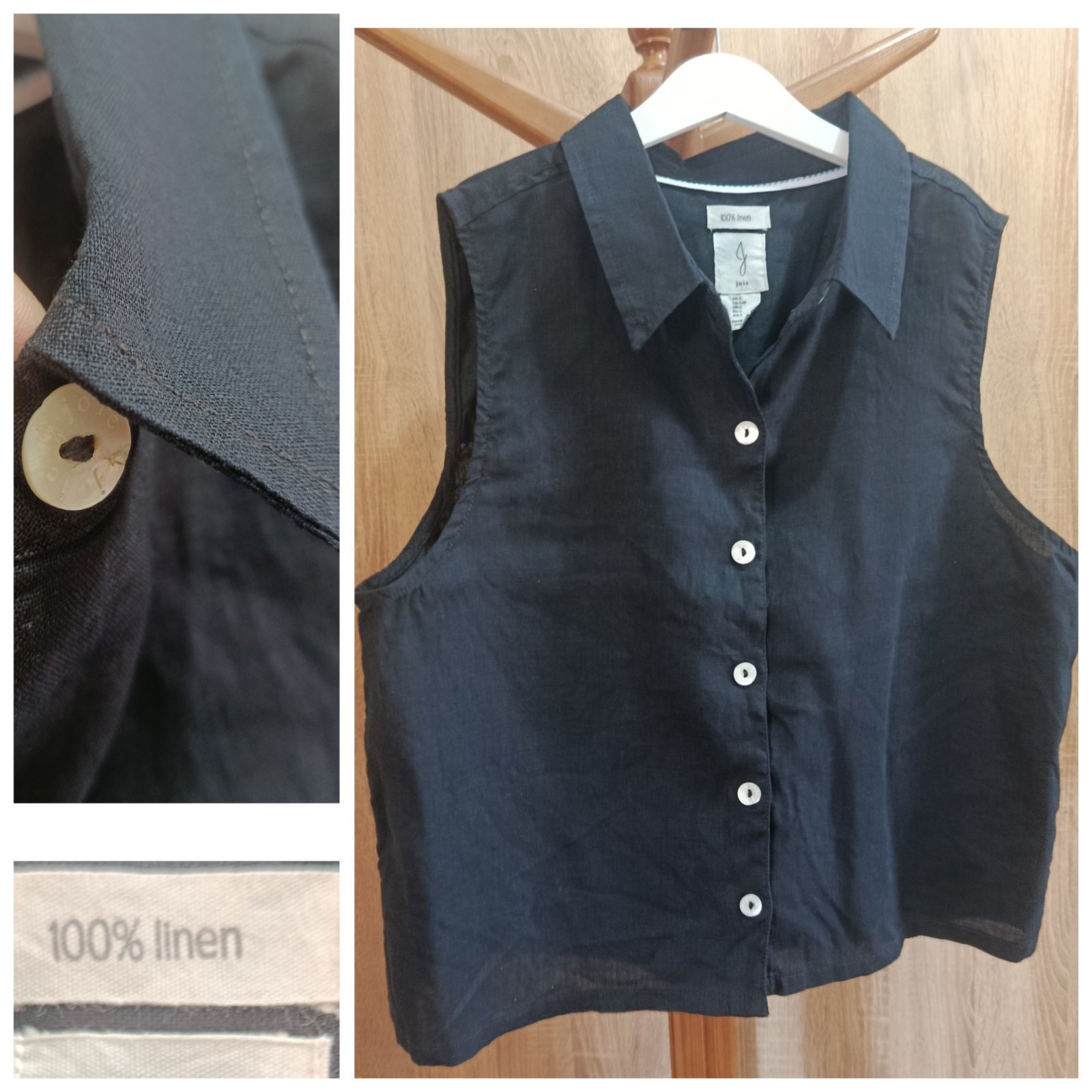 Blouse sans manches 100% lin T.L