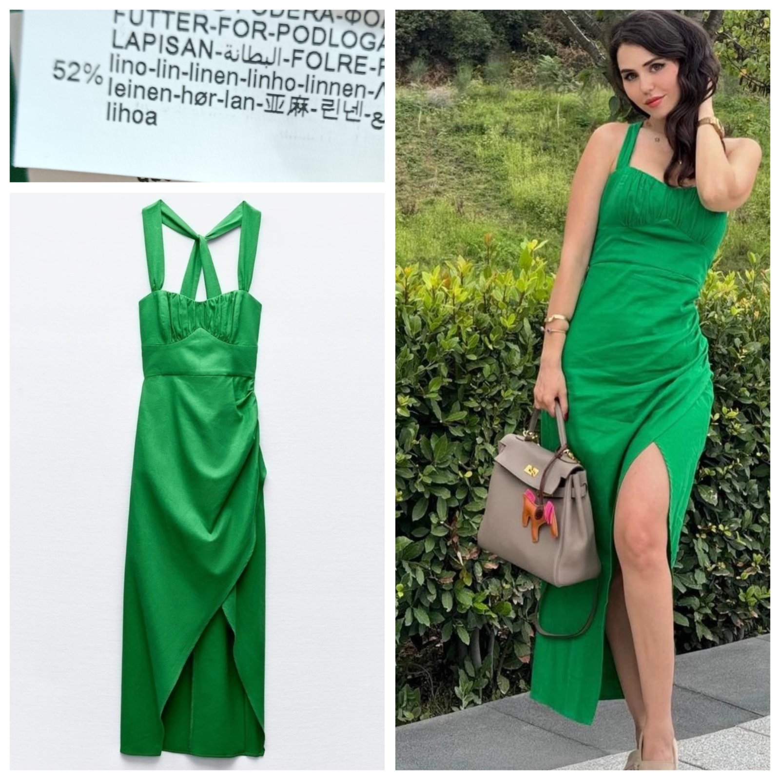 Robe Zara neuve en lin mélangé T.s 