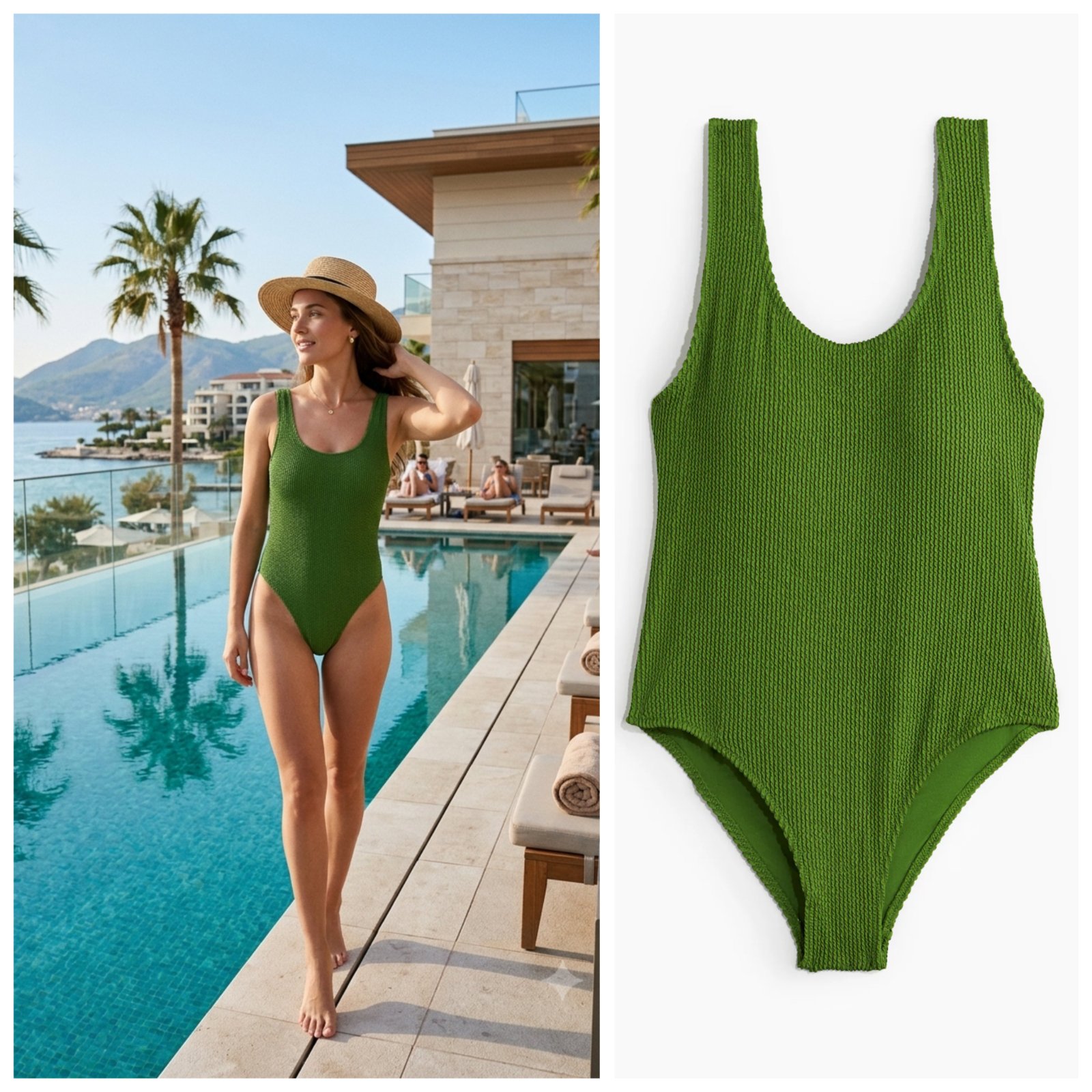 Maillot vert gazon H&m T.L