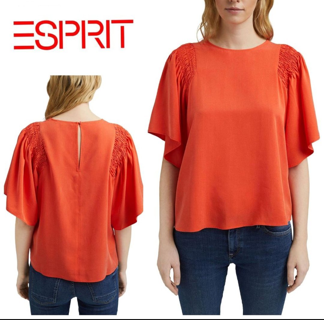 Blouse orangée neuve Esprit T.44