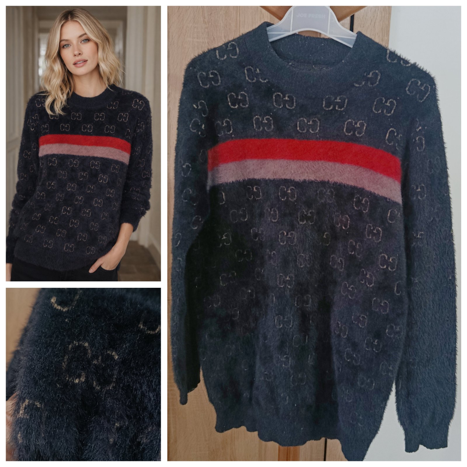 Pull style gucci en laine mélangée 