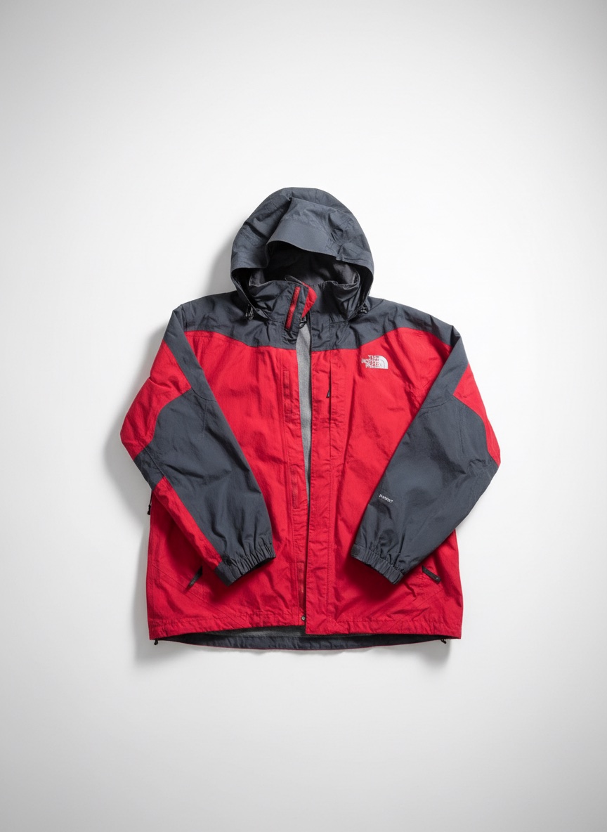 Veste imperméable The North Face HyVent rouge/gris – Taille XL