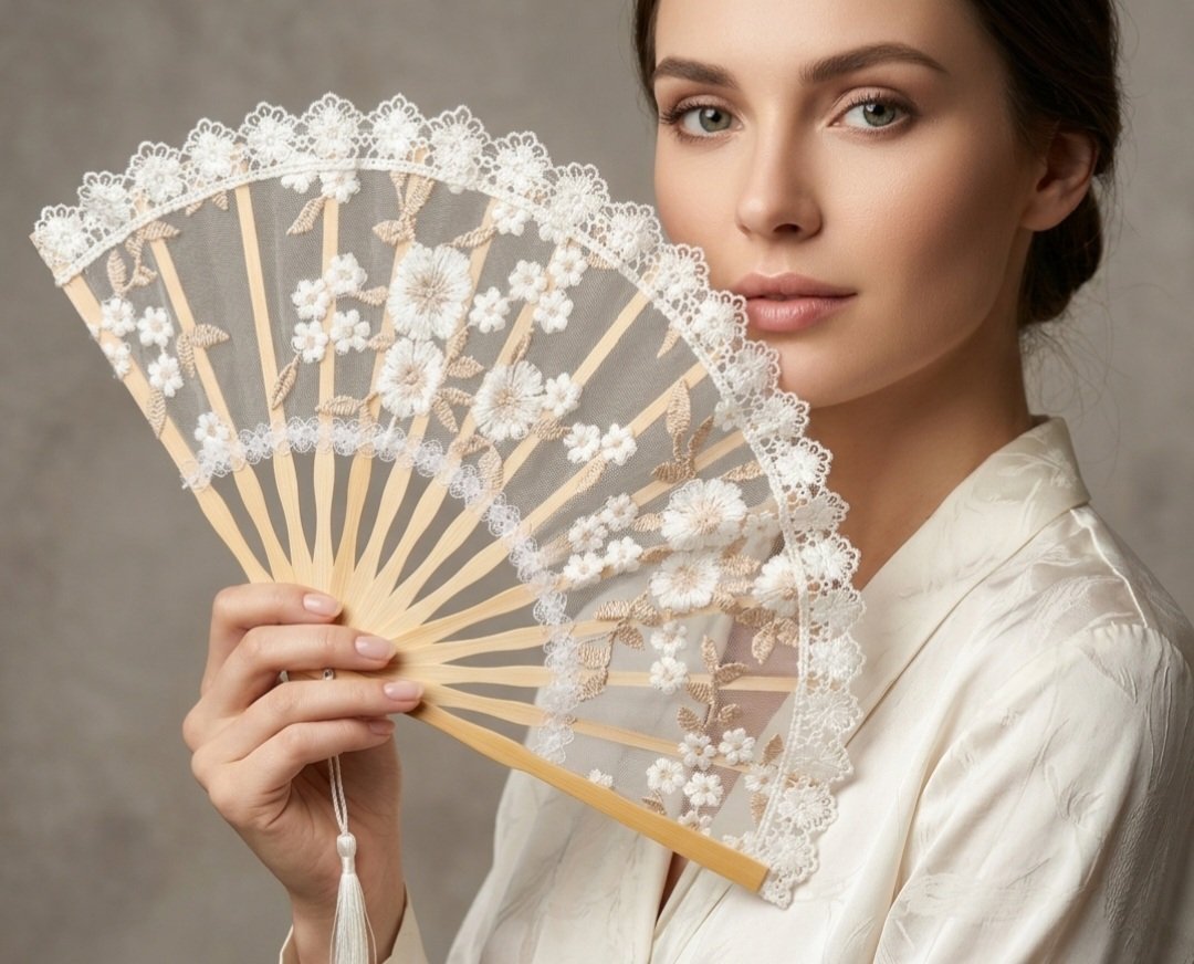 Eventail en dentelle