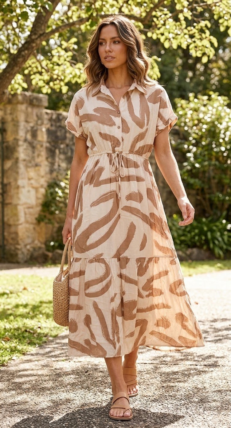 Robe Chemisier Longue 