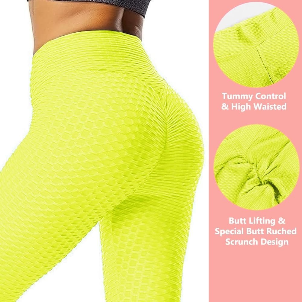 Honeycomb / Textured Ruched Butt-Lift Leggings