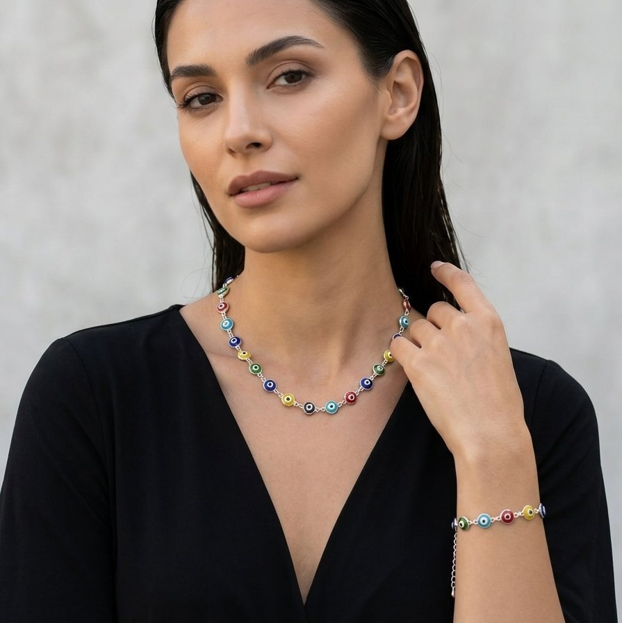 Parure 2 pièces (Collier + Bracelet assorti)