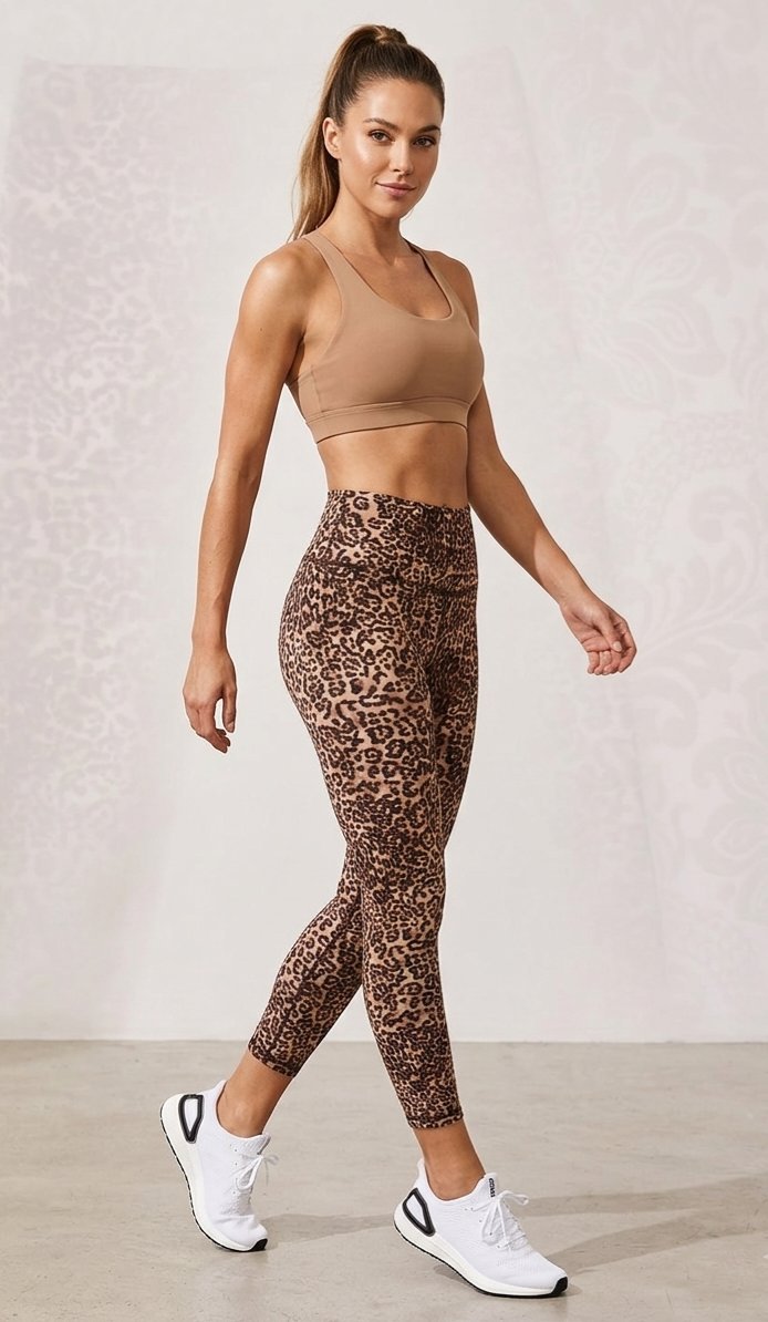 Legging 7/8 à imprimé léopard /Marque: ZYIA Active