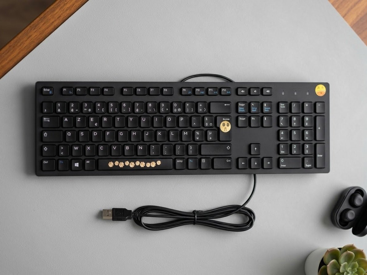Clavier d'ordinateur filaire USB (disposition AZERTY)