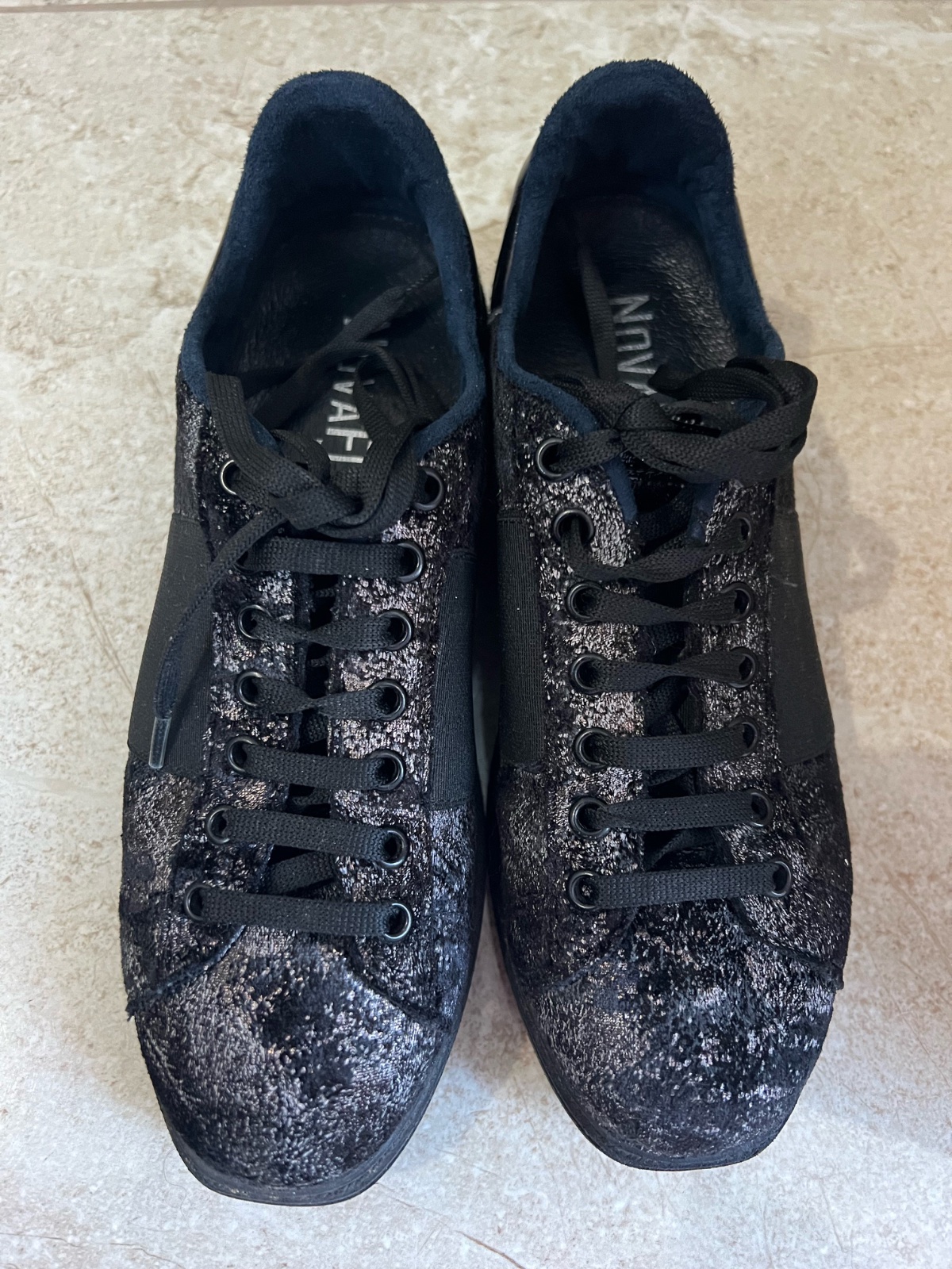 Espadrilles noir argenté taille 38