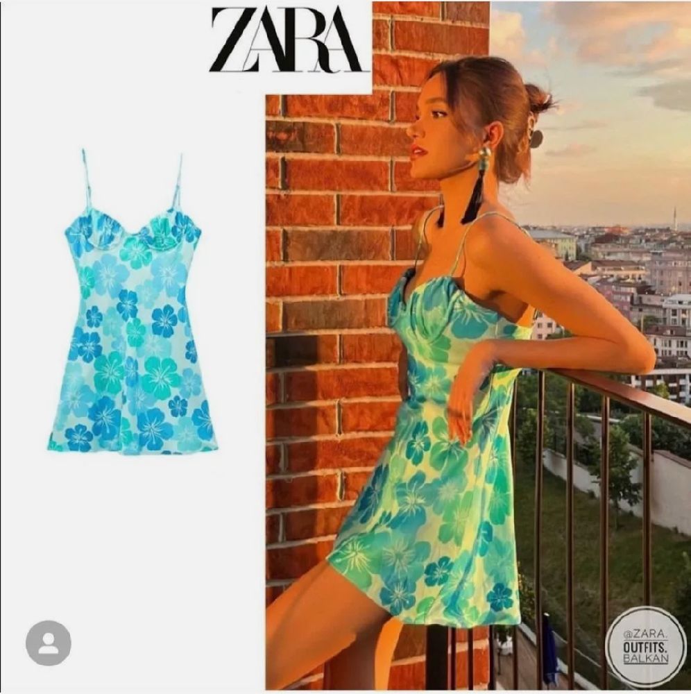 Robe bleu zara