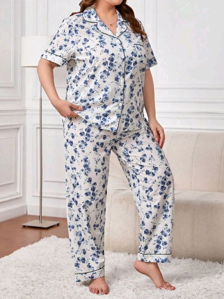 Ensemble de pyjama avec imprimé floral tout-sur-tout
