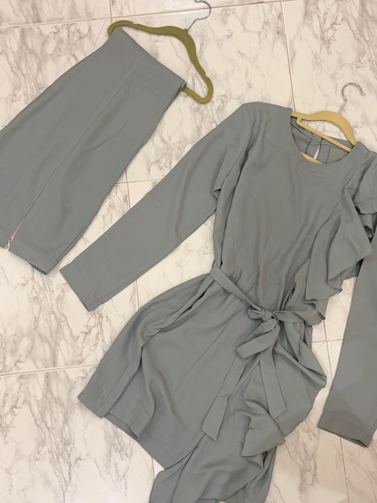 Ensemble chic Greige vert