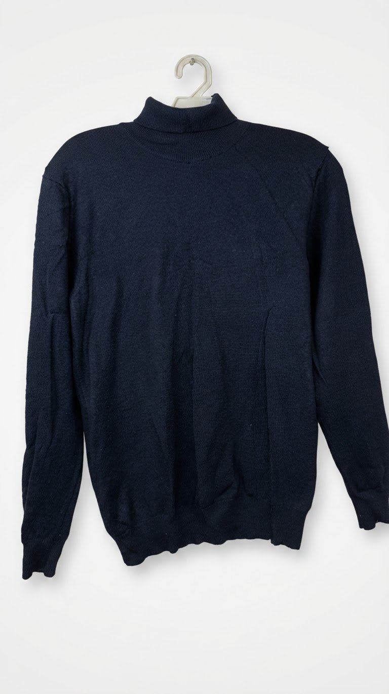 Pull Col Roulé / Col Montant Bleu Marine Exist Men - Slim Fit - Taille S