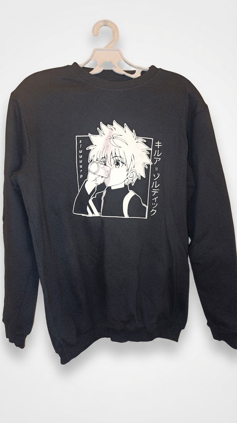 Sweat Noir Manga Hunter x Hunter - Killua Zoldyck - Taille M