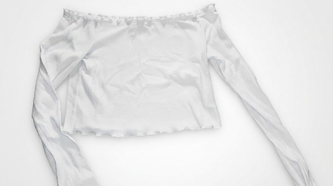 Top blanc col bardot / épaules dénudées H&M Divided – Taille S