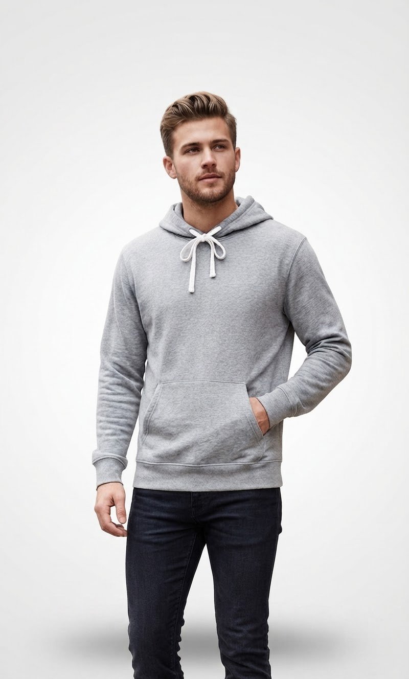 Sweat à Capuche Homme NEW LOOK – Gris  – Taille M
