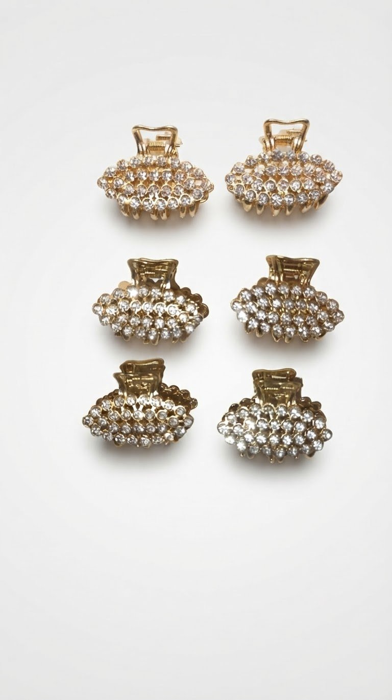 Lot de Mini-Pinces à Cheveux Dorées "Sparkle Gold"