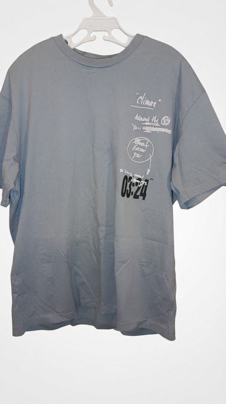 T-shirt Oversize Gris Bershka- taille M