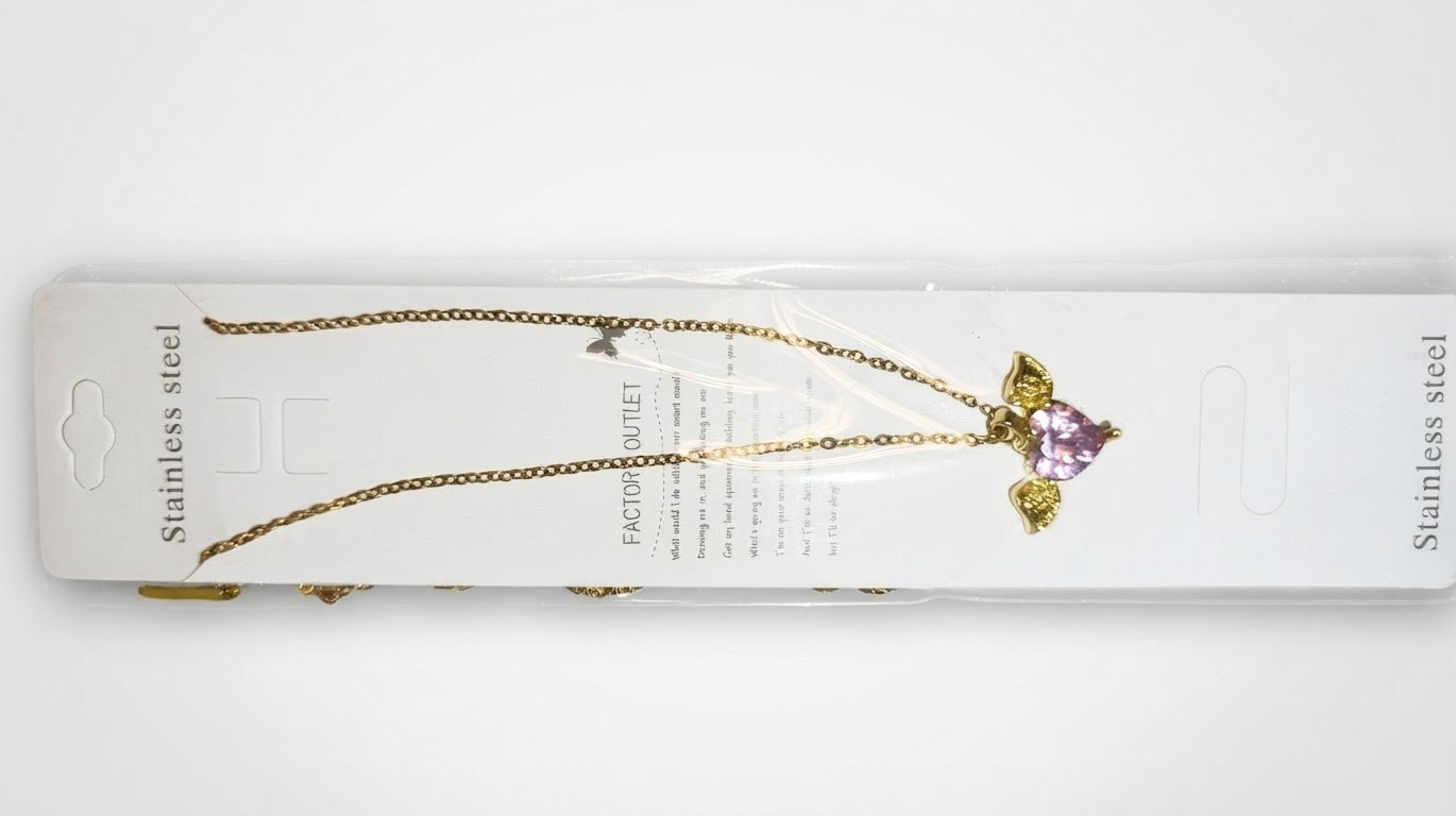 Collier coeur tendance cacheté 