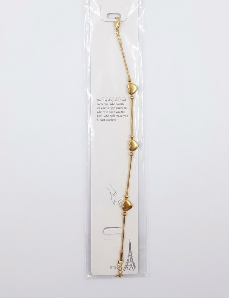 Bracelet coeur cacheté 