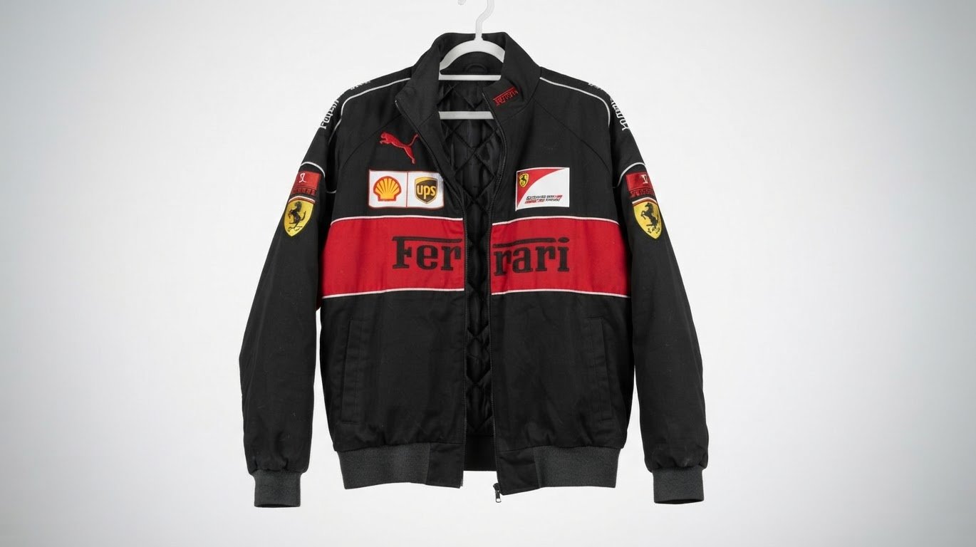 Blouson / Veste Ferrari F1 Vintage Racing —(unisexe )Taille Unique (S fit L)