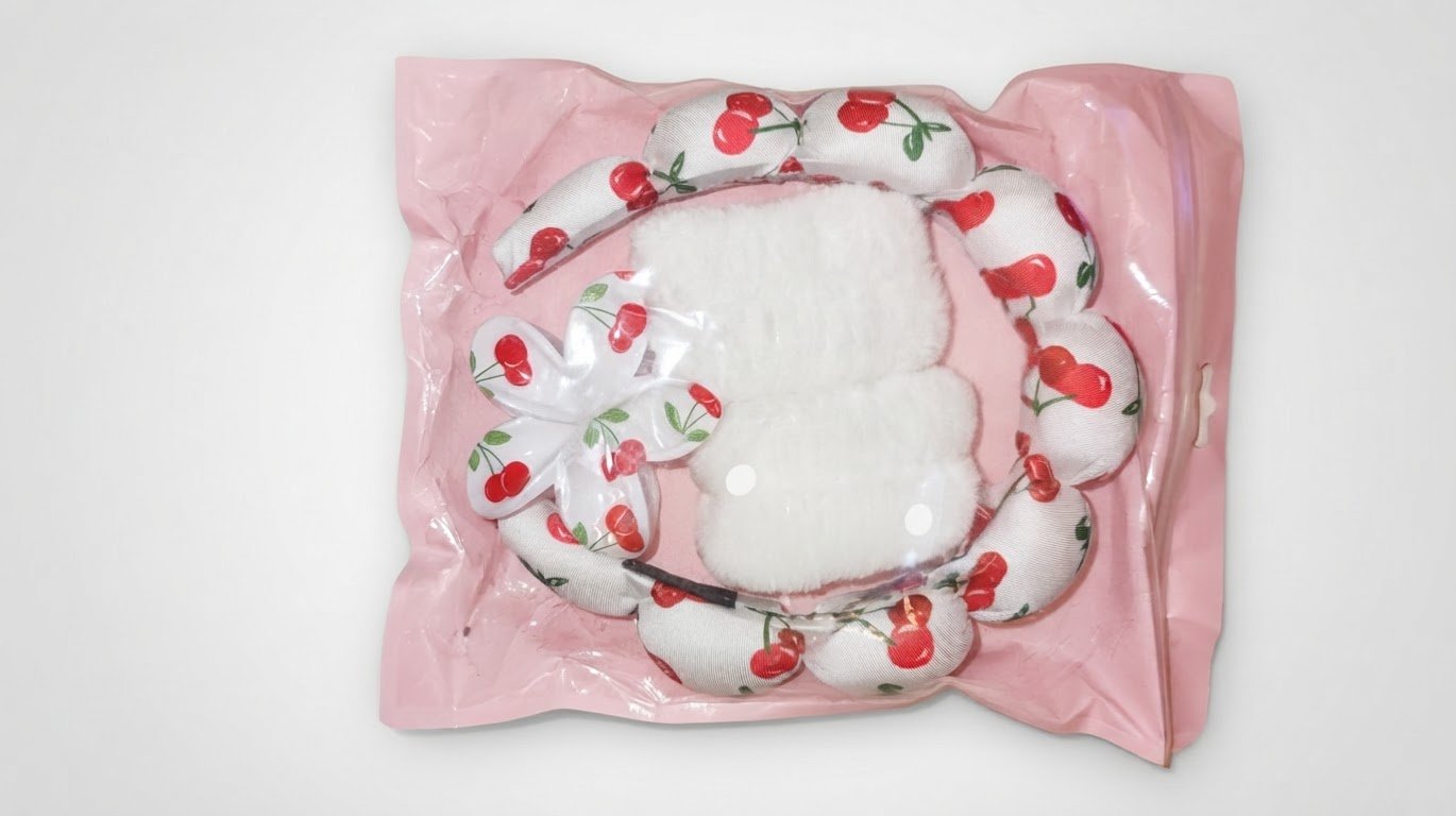 Pack Accessoires Beauté & Skincare – Motif Cerise