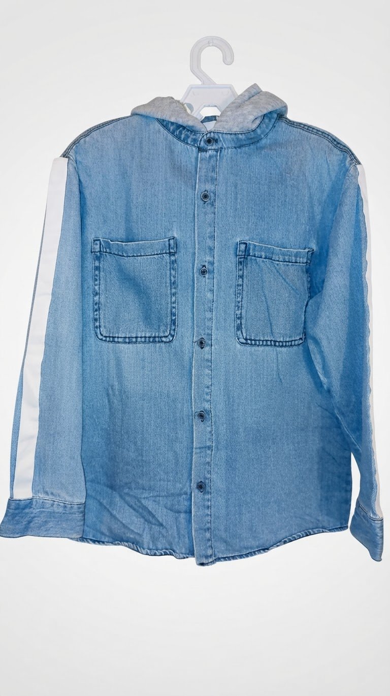 Surchemise / Veste en Jean à Capuche Zara Kids - Taille 11-12 Ans (152 cm)