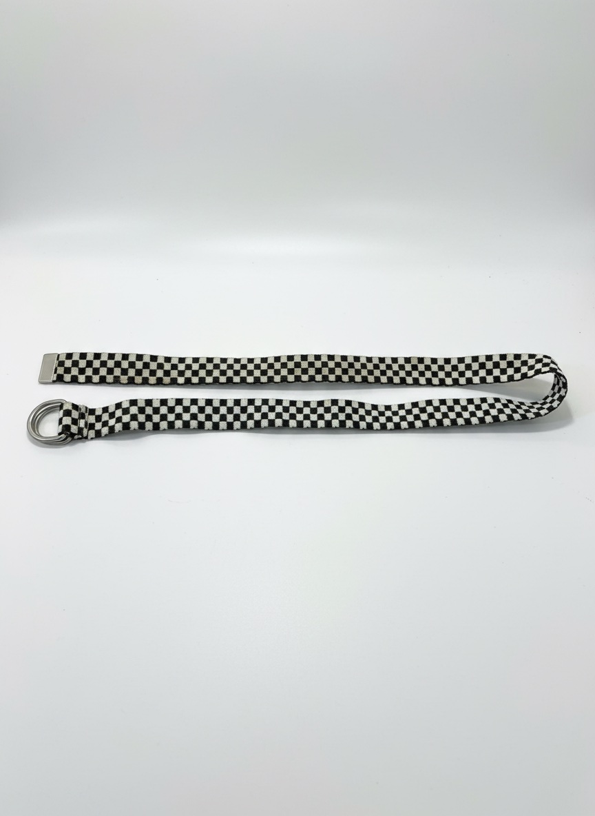 Ceinture a carreaux noirs et blancs