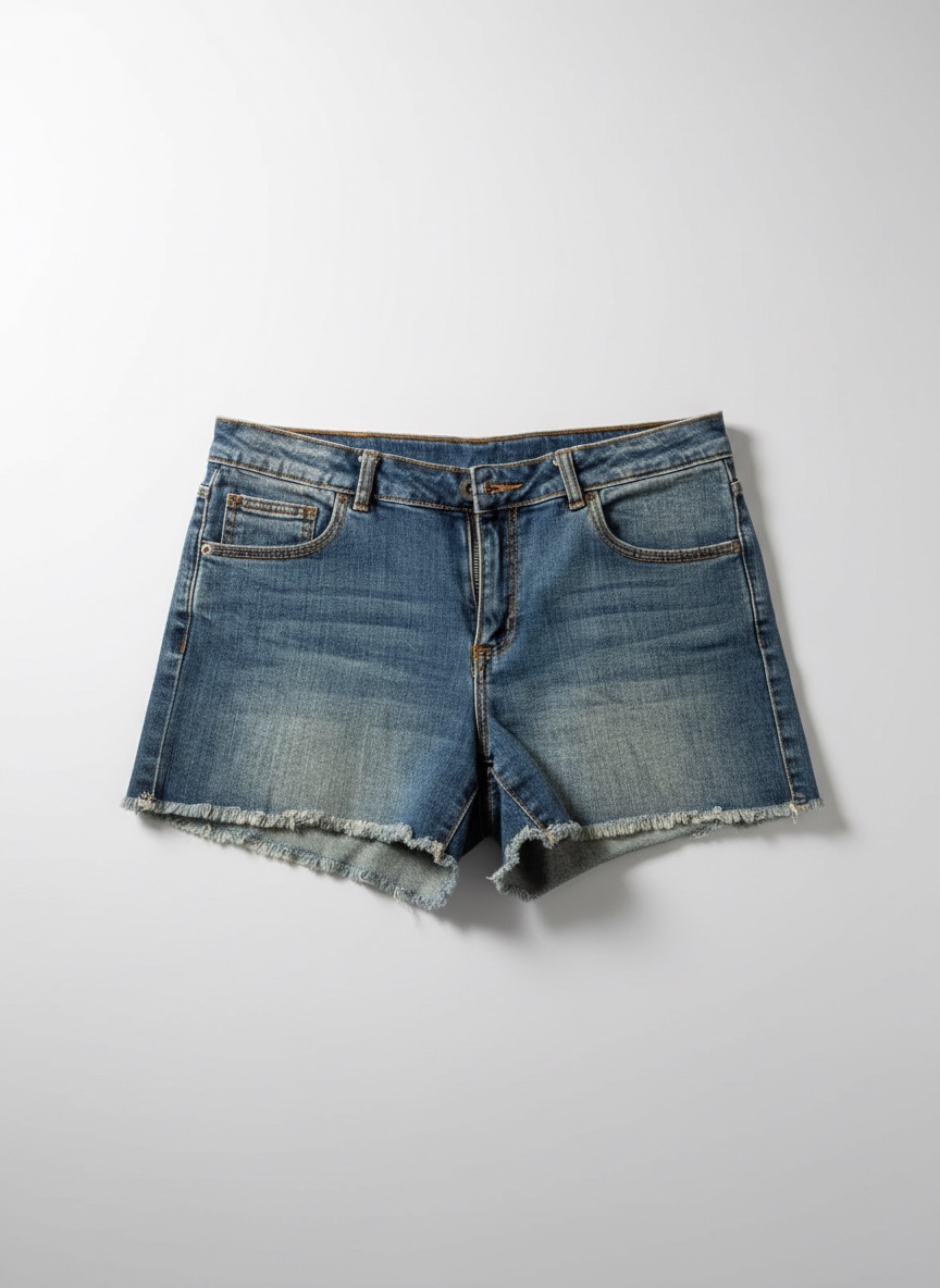 Short en jean bleu 