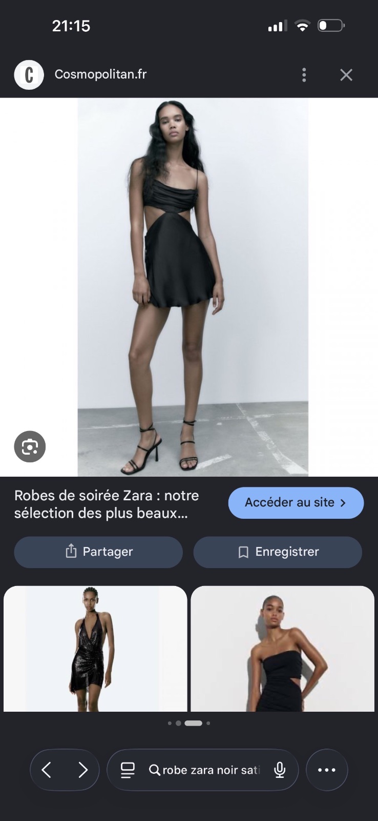 Robe zara noir 