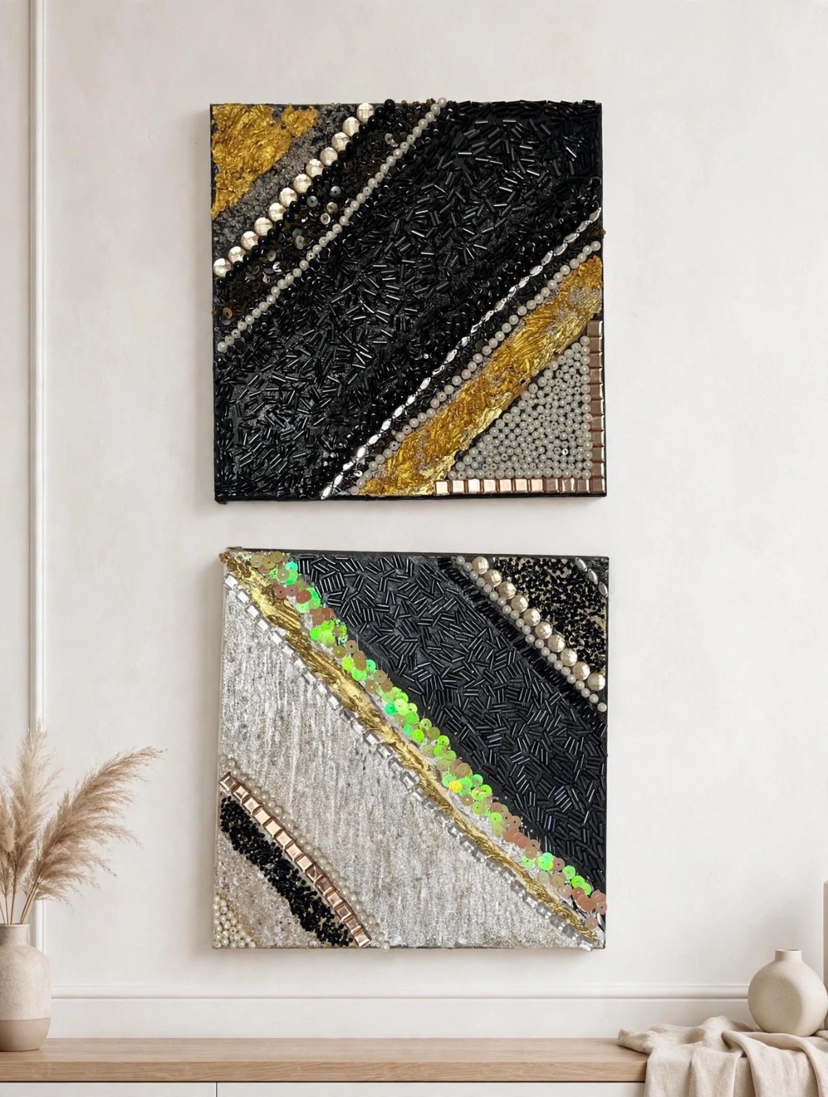 2 tableaux decoratif fait main