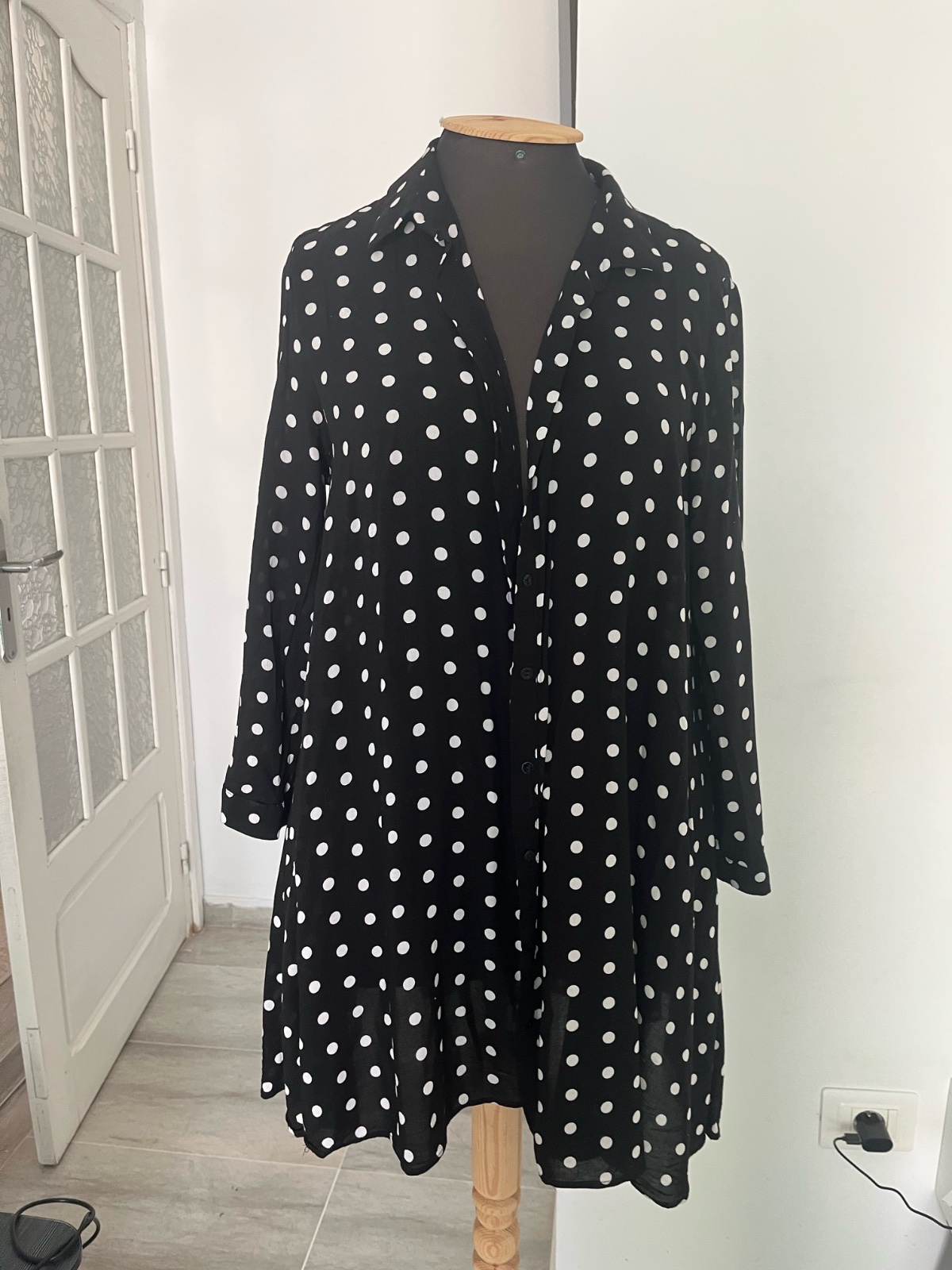 Chemise noir et blanc Zara