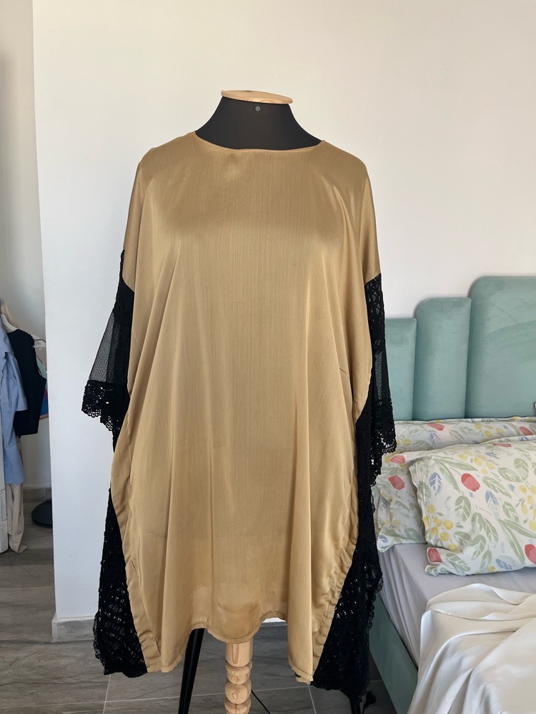 Haut/robe jaune moutarde