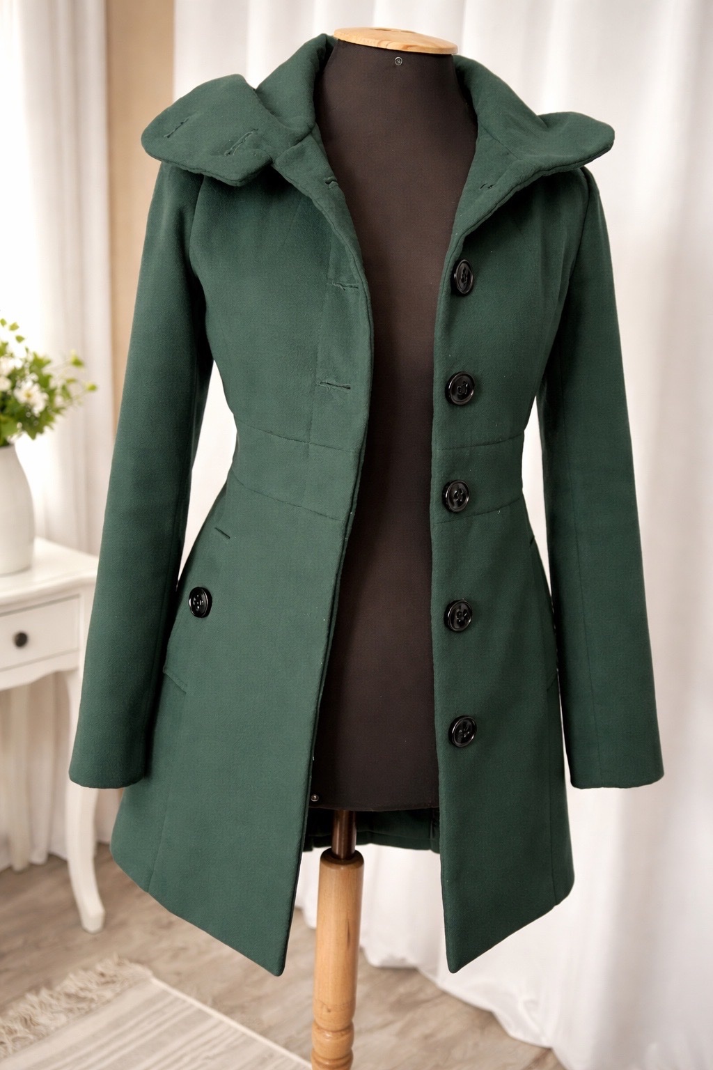 Manteau vert stradivarus