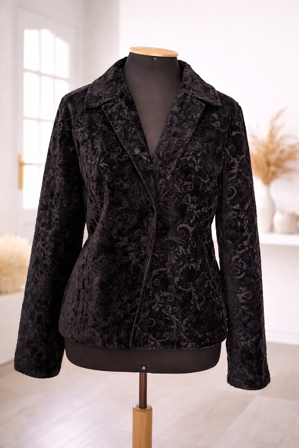 Veste noir haute de couture 