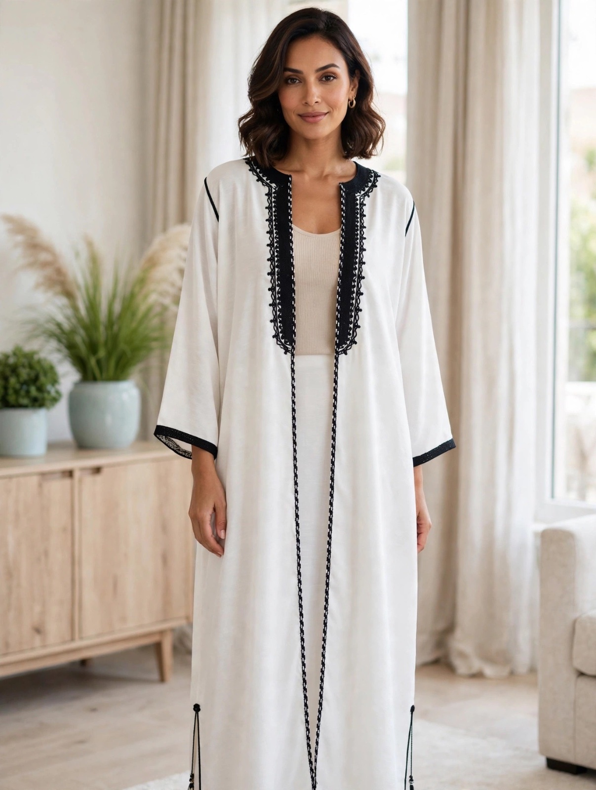 Robe kimono blanc 