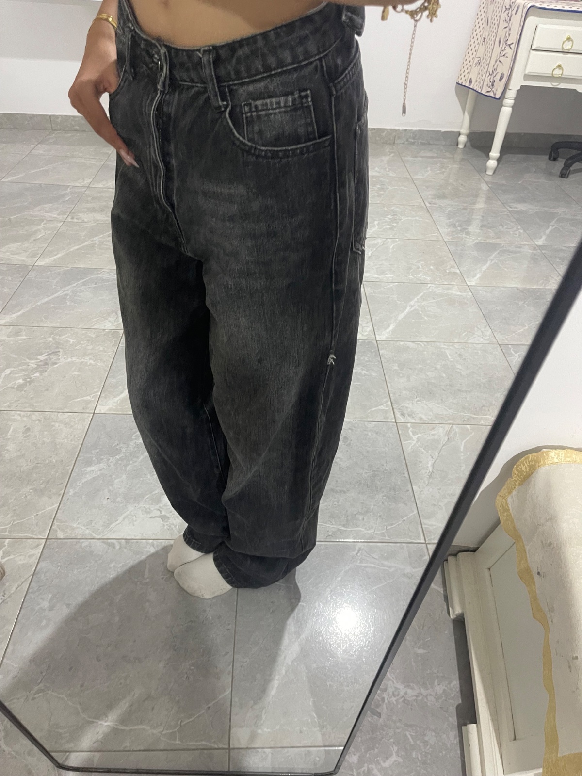 Pantallon jean noir baggy