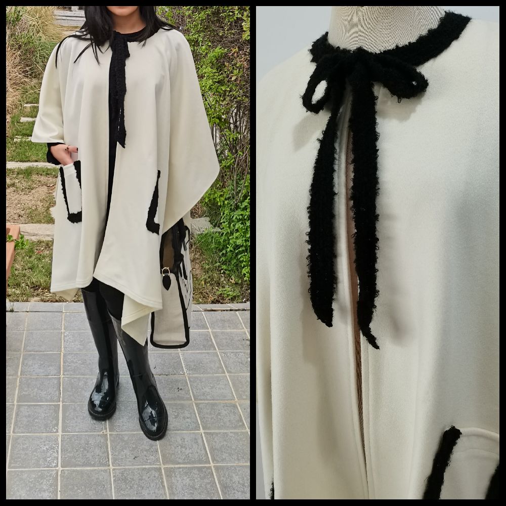 Poncho en cachemire (effet velours )j'ai baissé le prix 🤍
