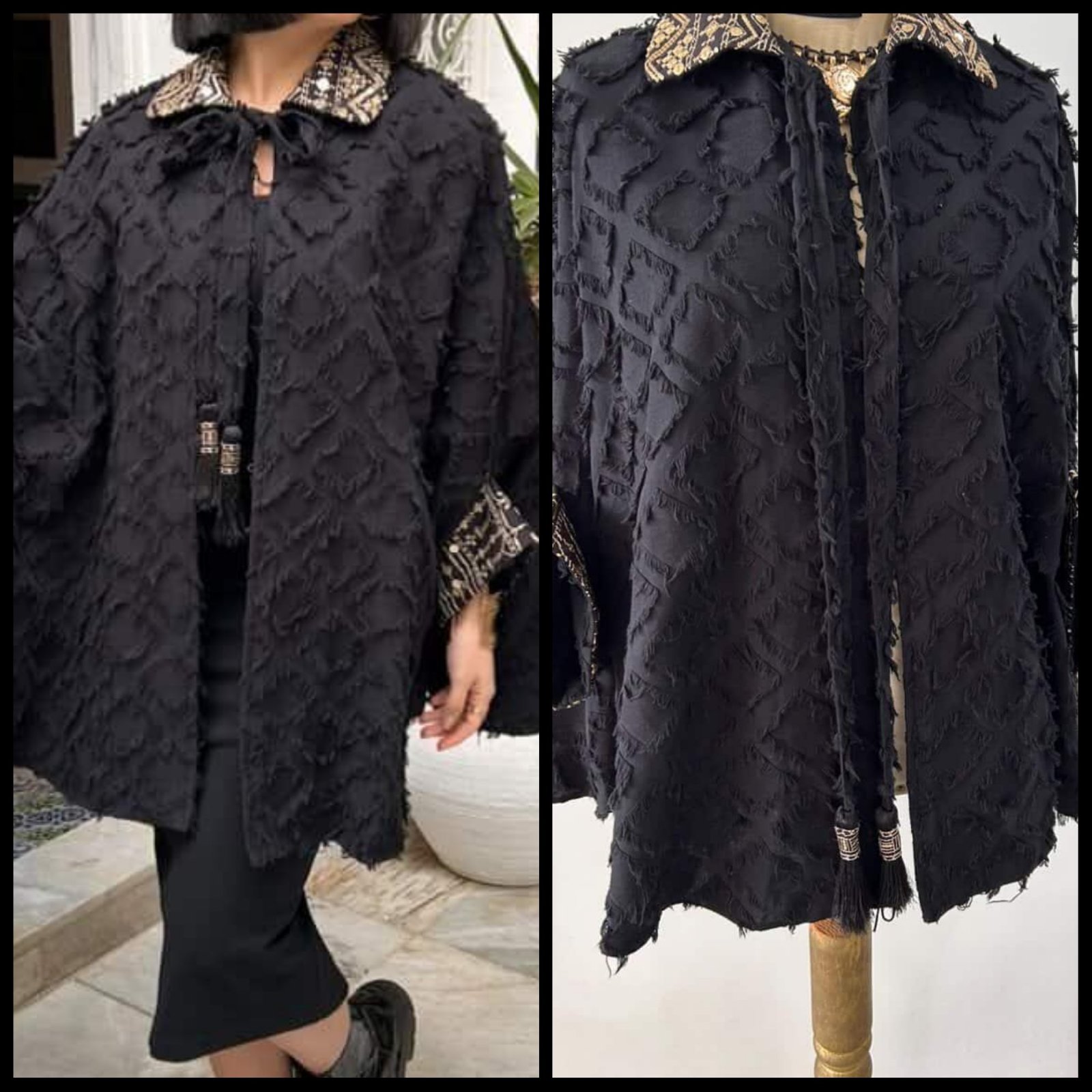 Veste (cape )noire ❤️