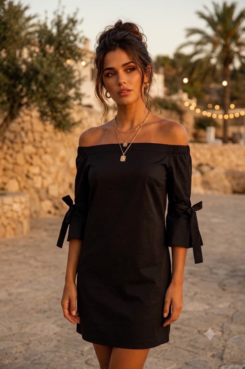 Robe noire effet satiné❤️