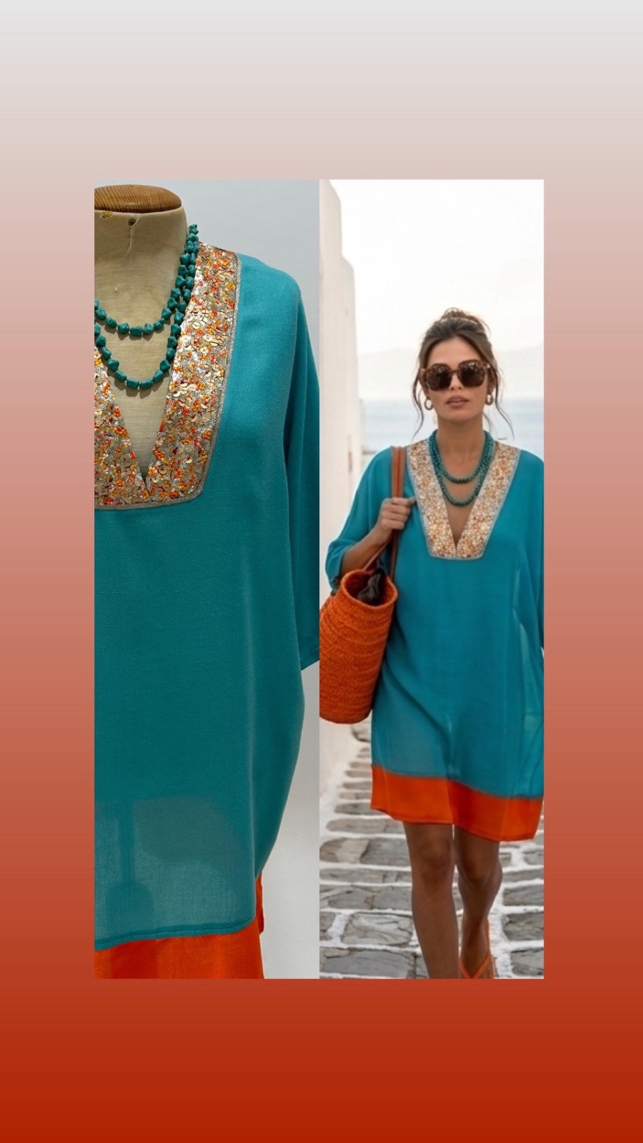 Robe courte turquoise 😍