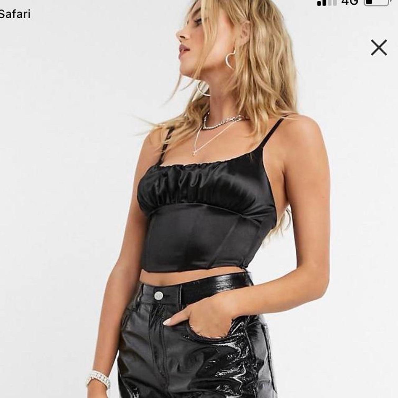 Corset  satin noir 
