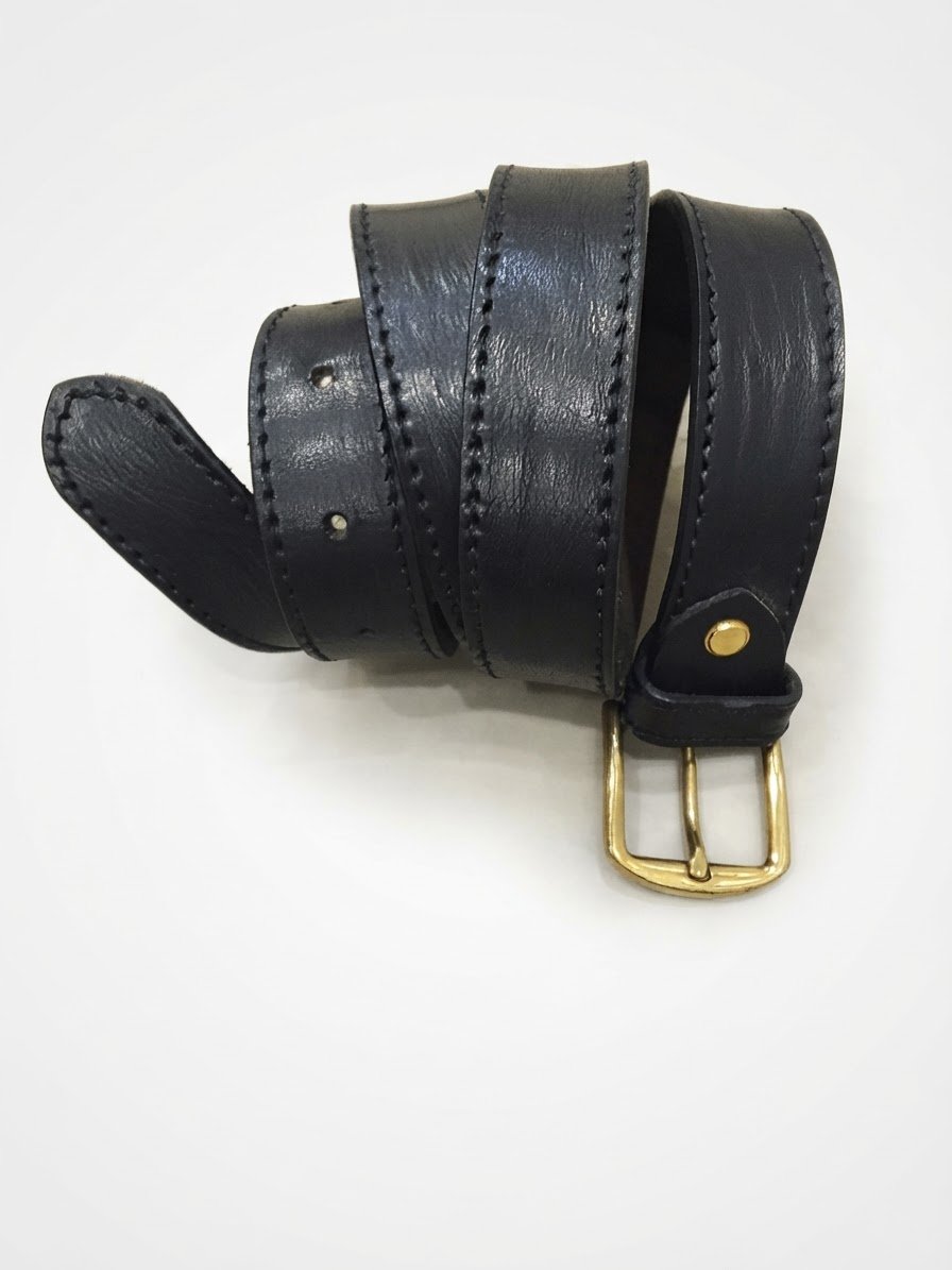 Ceinture PERSIGO vrai cuir (MADE IN ITALY) noire T(95 a 105 cm)