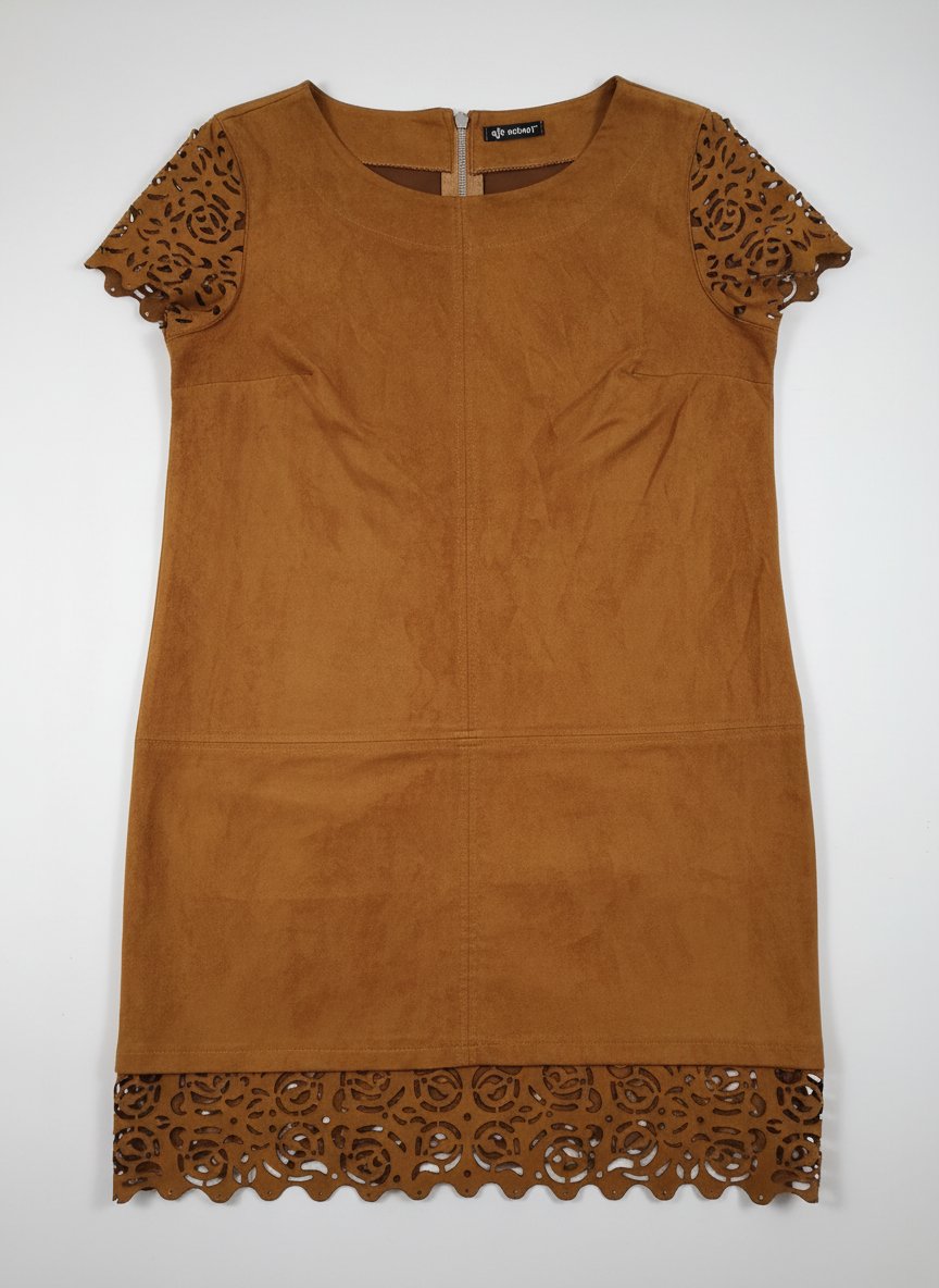 Robe droite effet daim italienne 