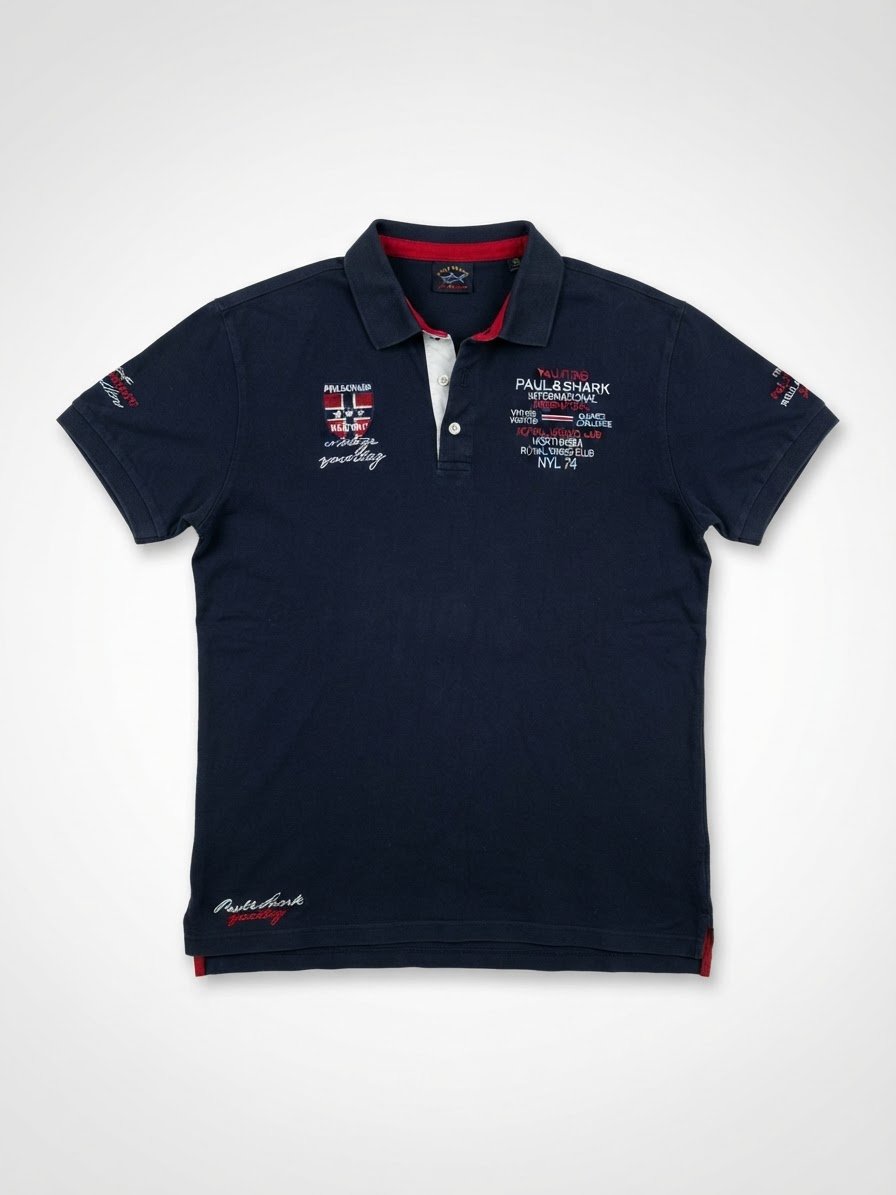 Polo Paul & Shark Yachting "NYL 74" – Taille XL bleu marine 