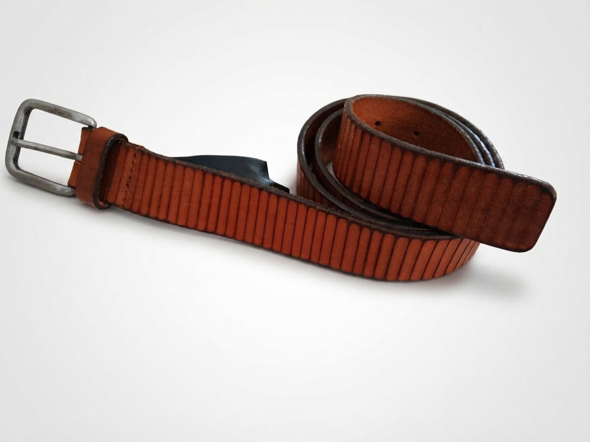 Ceinture homme Jack & Jones  100% cuir véritable Taille 90 marron orange cognac 