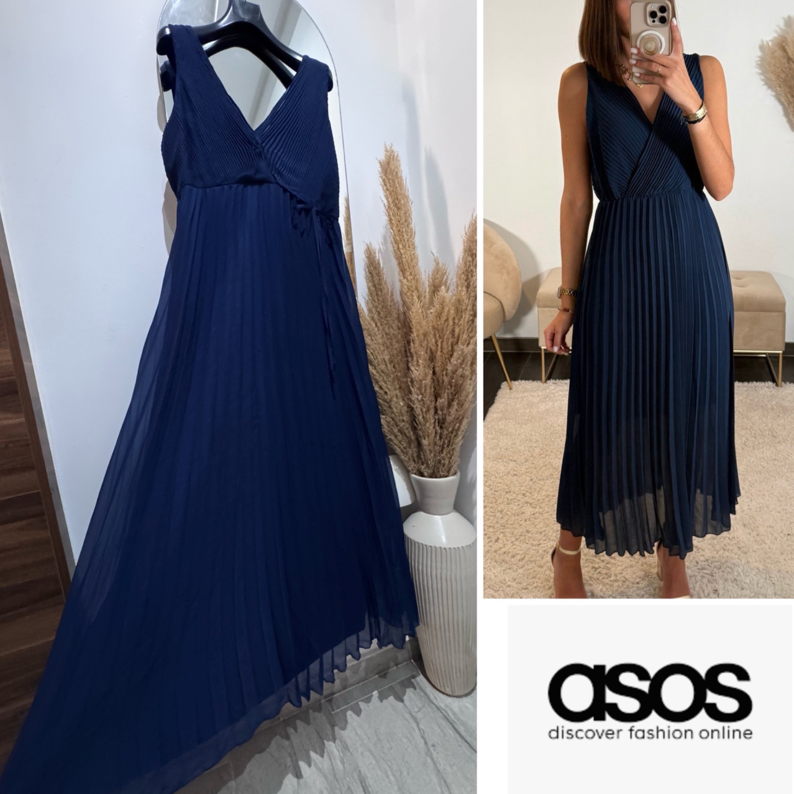 Robe ASOS fluide maxi plissèe