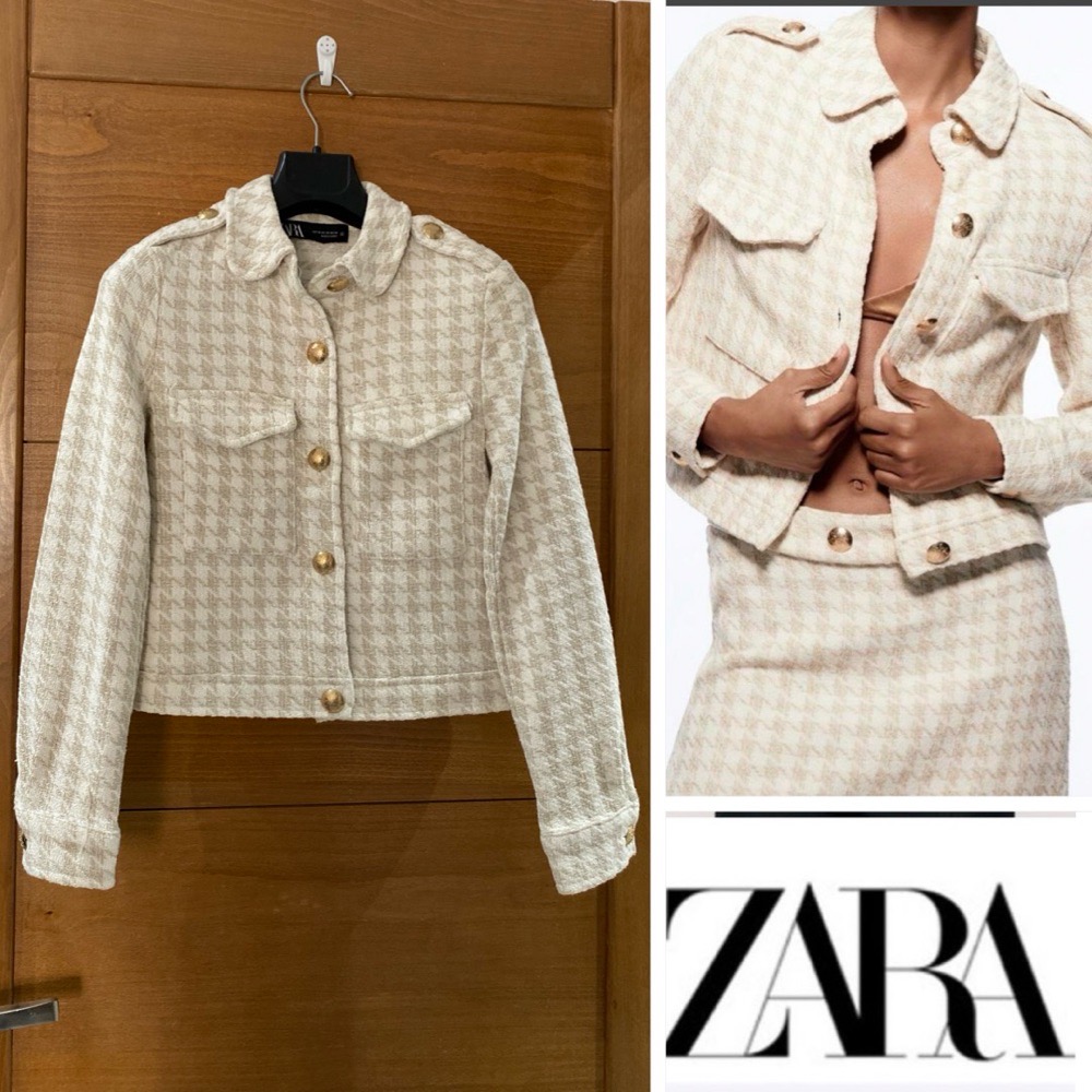 ZARA VESTE BOUTONNAGE DORE