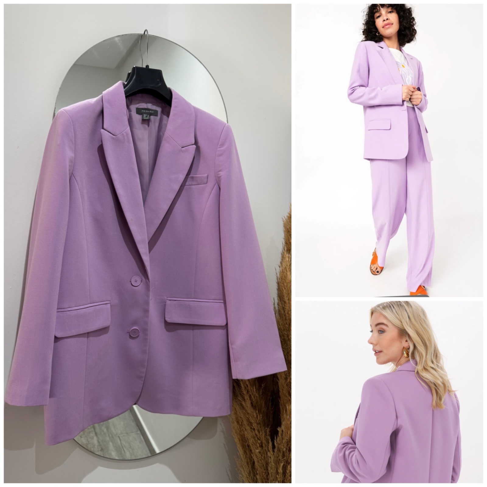 Blazer longue violet 